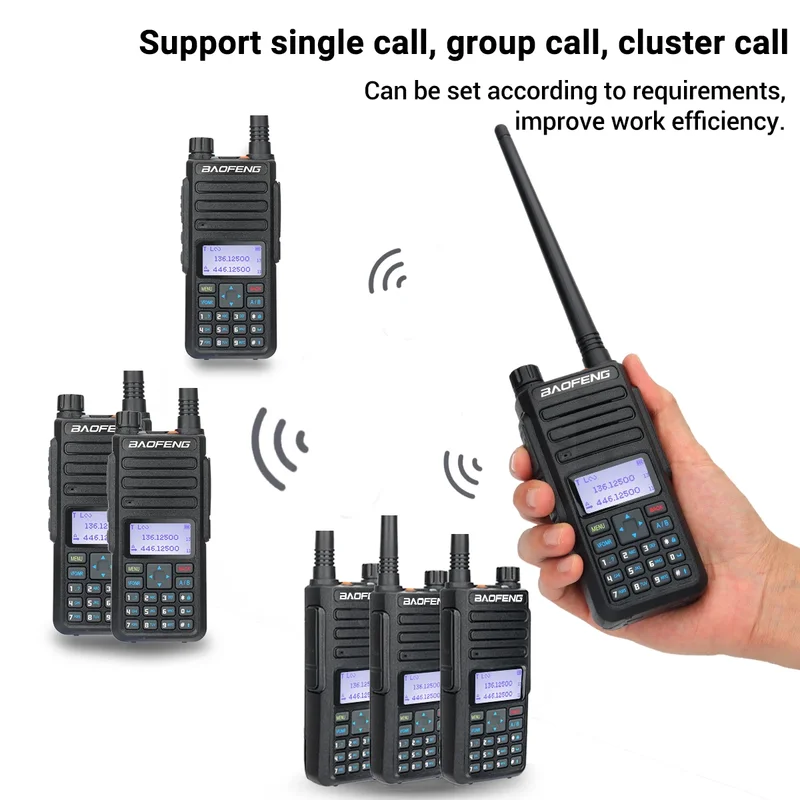 Baofeng DR-1801 Walkie Talkie ชั้น 1 2 Dual Time Slot ดิจิตอล DM-1801 สถานที่แล้ว UV Dual band 136-174 และ 400-470MHz DMR วิทยุ