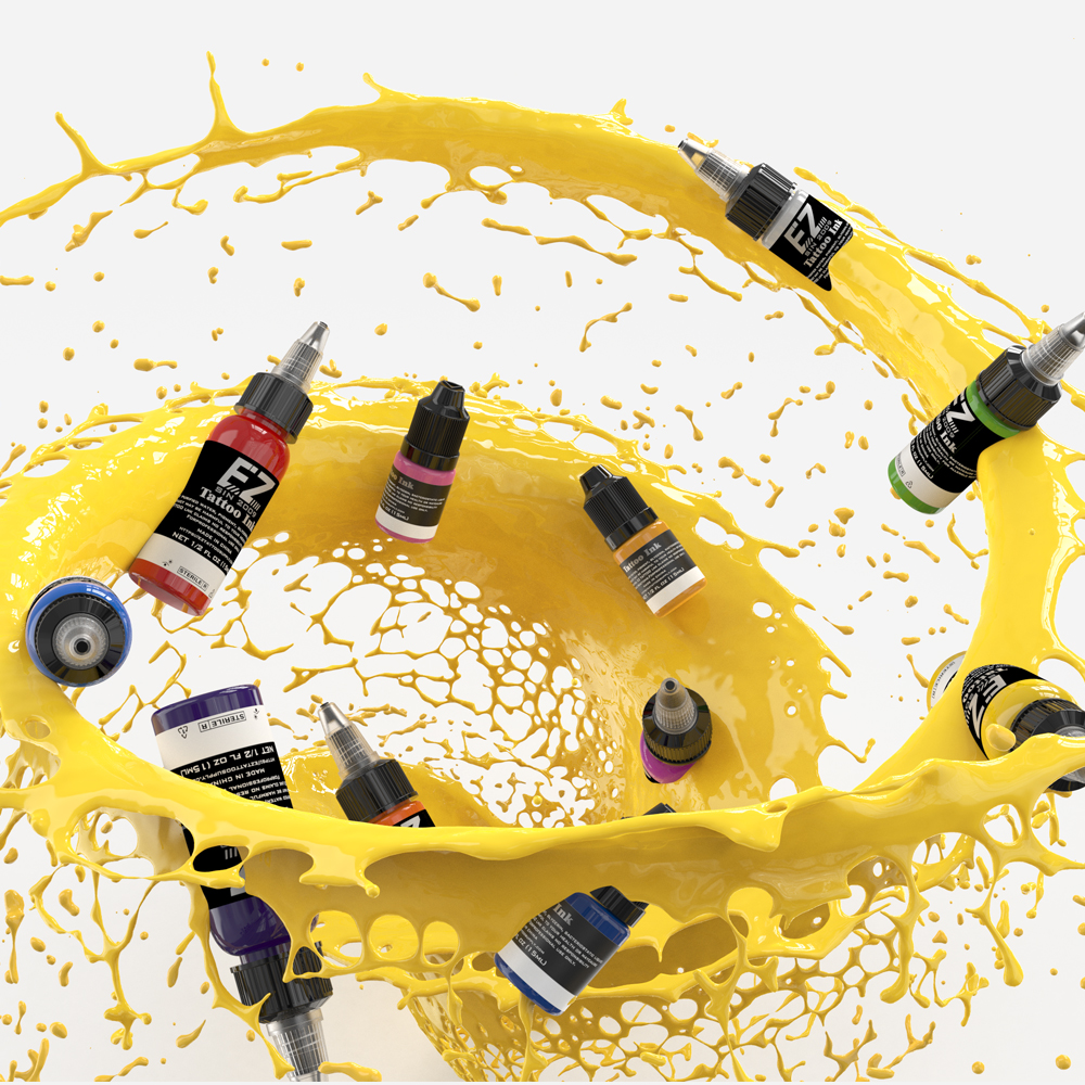 EZ タトゥーインク 25 色 1/2 オンス 15 ミリリットル/ボトルタトゥーインク顔料キット 3D メイクアップ美容スキンボディアート
