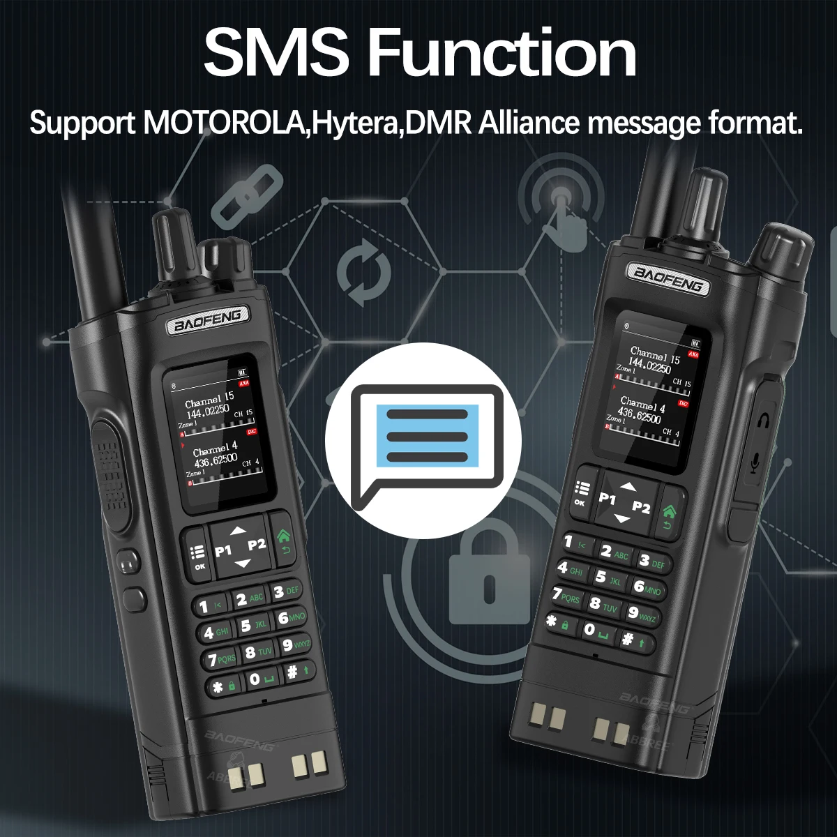 BAOFENG DM32 DMR Digital Walkie Talkie GPS Multi Band Wireless Copy Frequency Type-C 2M 70CM FOR DM-32 UV-32 Ham Two Way Radio