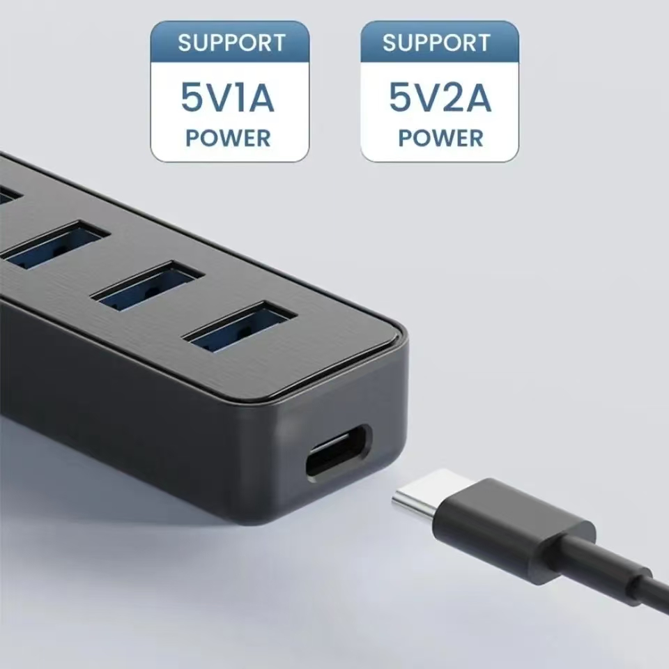 Hub usb 2.0 adaptador de alimentação 4 portas multi usb divisor hub usb 3.0 tipo c hub expansor múltiplo alta velocidade para acessórios do computador
