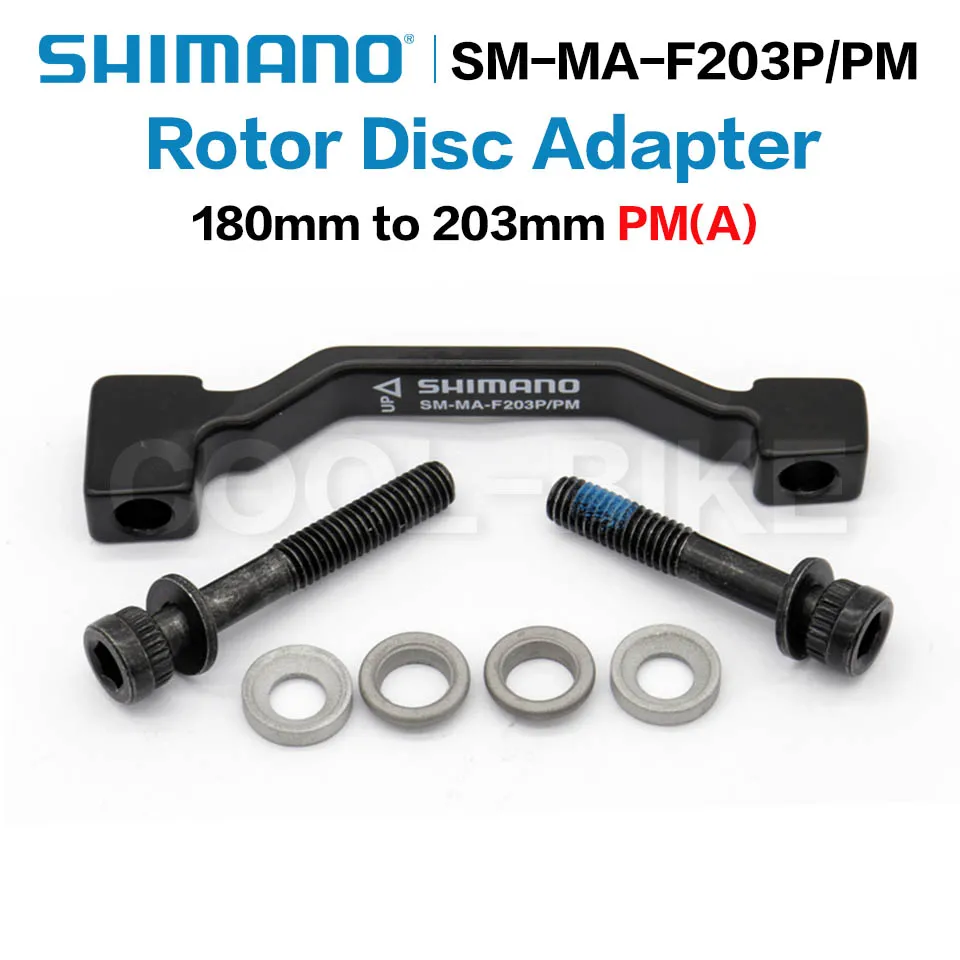 SHIMANO Disc Brake Adapter PM A pillar Disc Brake Bracket For 180mm 203mm Rotor RT86 RT81 RT56 shimano F180P/P2 F203P/PM R160D