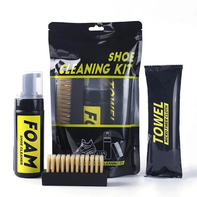 1 set Shoes Cleaner foam dry cleaning suit 150ML Water-Free Foam Sneakers Cleaner Shoe Brush Shoe Cloth Work on White Shoe,Boot