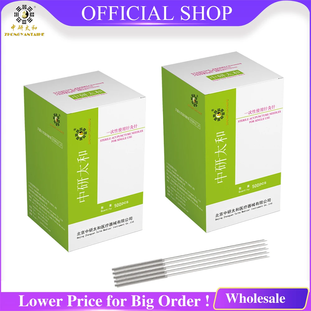 2Boxs 1000 Chiếc Bán Buôn Zhongyan Thái Kim Châm Cứu-Kim Với Ống