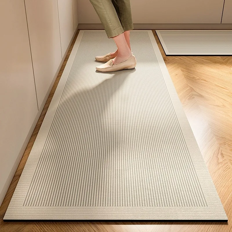 Japanese Minimalist Anti-skid Floor Mat for Household Use - Quiet Cream Style Kitchen Floor Mat Bathroom Mat Doormat Carpet Rug