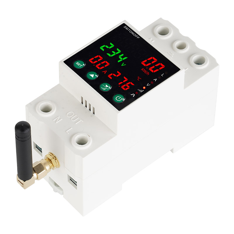 Tuya wifi monofásico 2p 63a, bloqueio automático, protetor de sobretensão, medidor pré-pago, temporizador, interruptor, controle remoto por voz