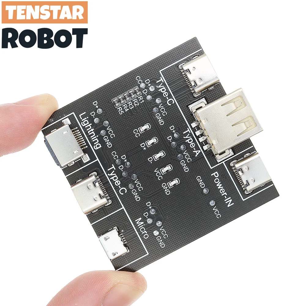Placa de detección de Cable de datos DT3, probador de Cable Micro USB C tipo C, herramienta de diagnóstico de conmutación de cortocircuito y apagado para iOS y Android