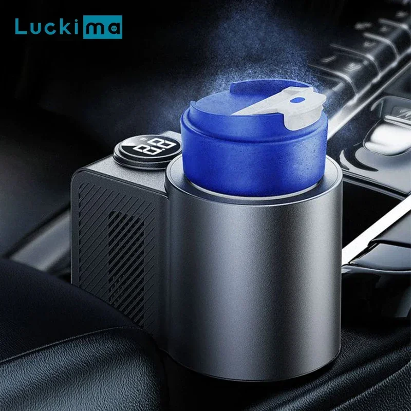 2 Trong 1 Điện Làm Lạnh Làm Nóng Cốc Đồ Uống Cốc Cà Phê Ấm Mát Mini Xe Hơi Thông Minh Tủ Lạnh Cho Sữa thức Uống Giữ Nhiệt Màu