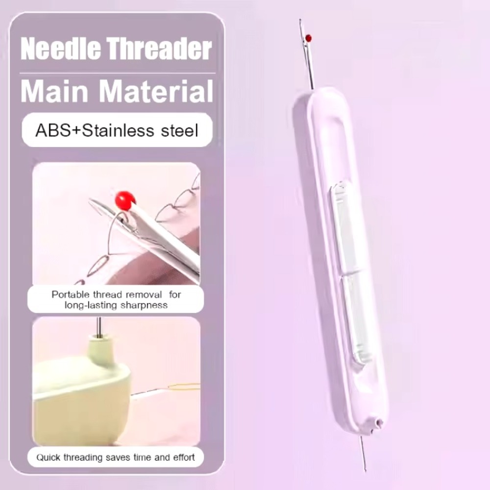 Needlework Threading Needle Threader Embroidery Cross Stitch DIY Sewing Accessories Hand Sewing Special Tools Double Head 2in1