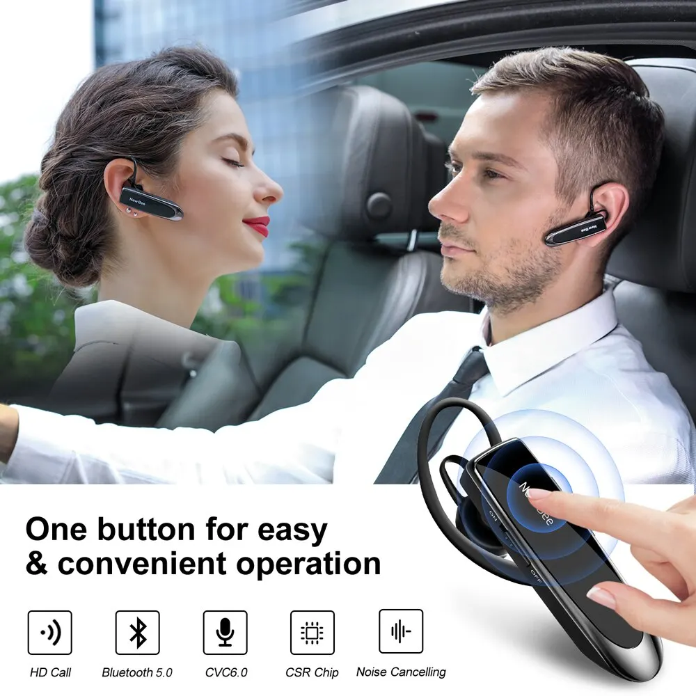 Nova abelha b41 sem fio bluetooth 5.0 fones de ouvido mãos-livres mini fone de ouvido 22h música jogando com microfone cvc 6.0 para iphones