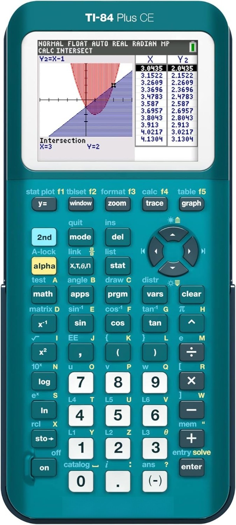 Furniture-TI-84 Plus CE Color Graphing Calculator, Teal (Metallic)-Authenticity.-Graphing