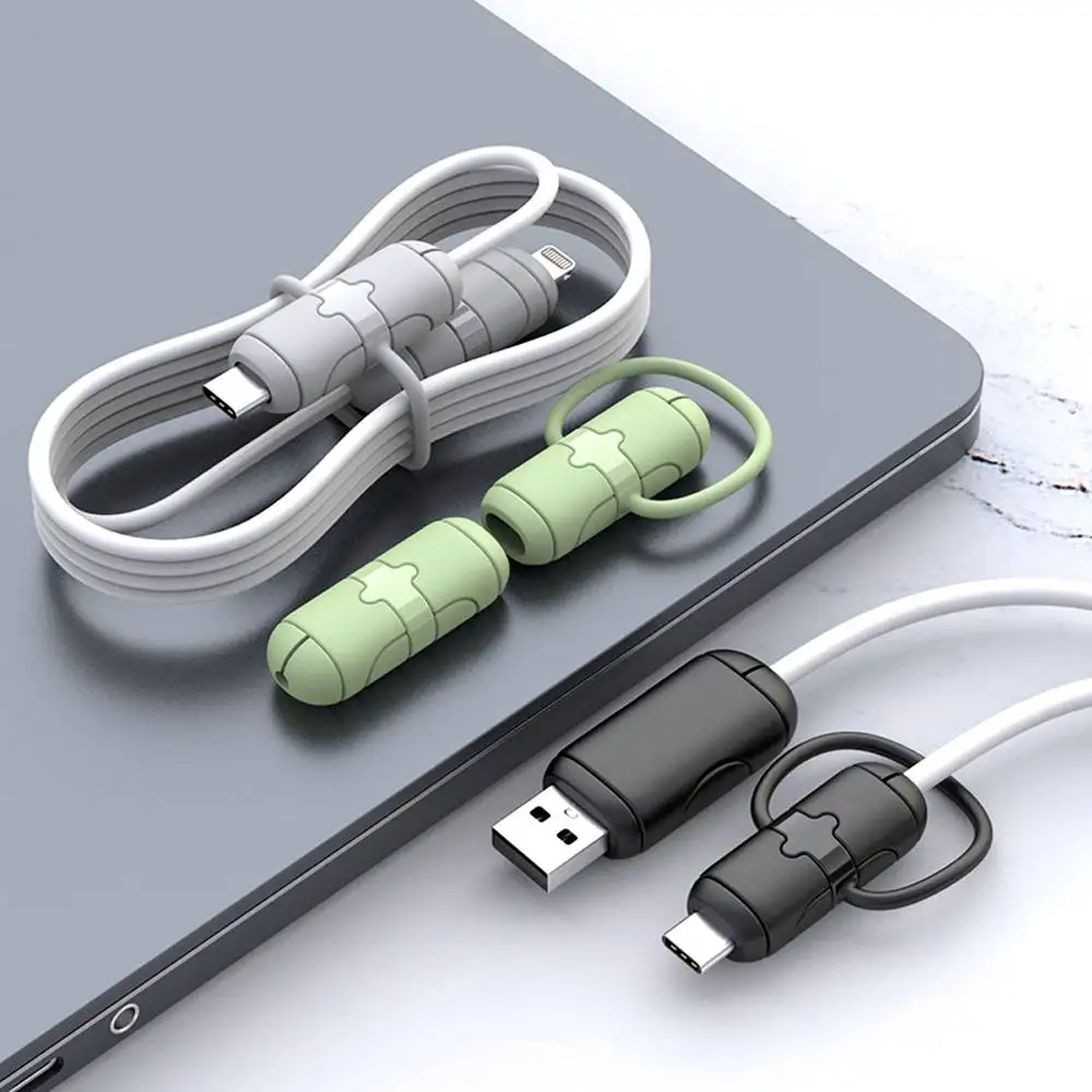 KCNKON Protecteur de câble de chargeur Protecteur de câble USB, pour câble iPhone/Android Anti-rupture Câble de téléphone portable Câble de chargement Prot