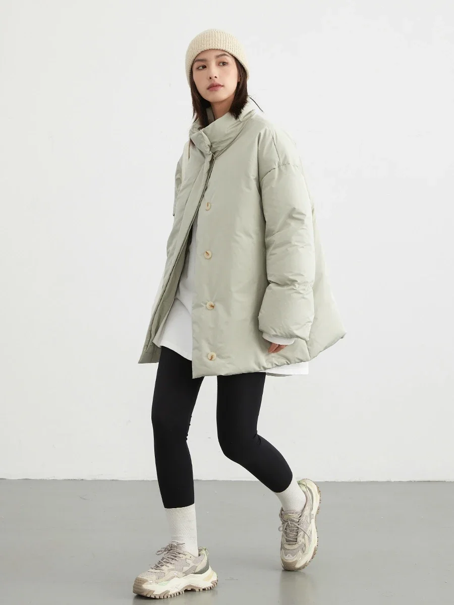 แจ็กเก็ตขนเป็ด90% ลำลองสำหรับผู้หญิง, เสื้อแจ็คเก็ตลำลองผู้หญิงสไตล์เกาหลีแบบเสื้อขนเป็ดเสื้อแจ็คเก็ตทรงหลวมเสื้อแจ็คเก็ตฤดูใบไม้ร่วงฤดูหนาว2023สำหรับผู้หญิง