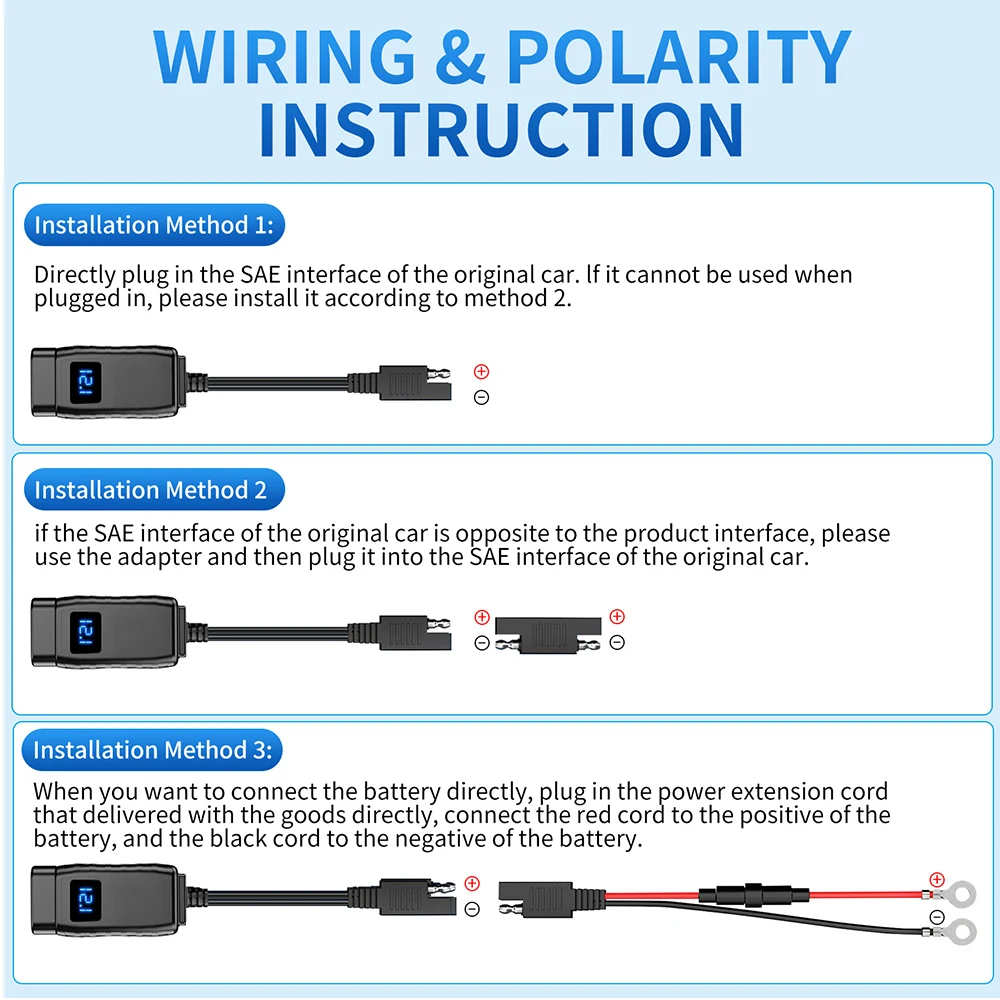 PD + QC3.0 รถจักรยานยนต์ USB Fast Charger 60W Handlebar Dual USB ซ็อกเก็ตพร้อมสวิตช์โวลต์มิเตอร์กันน้ํา 12V อะแดปเตอร์จ่ายไฟ
