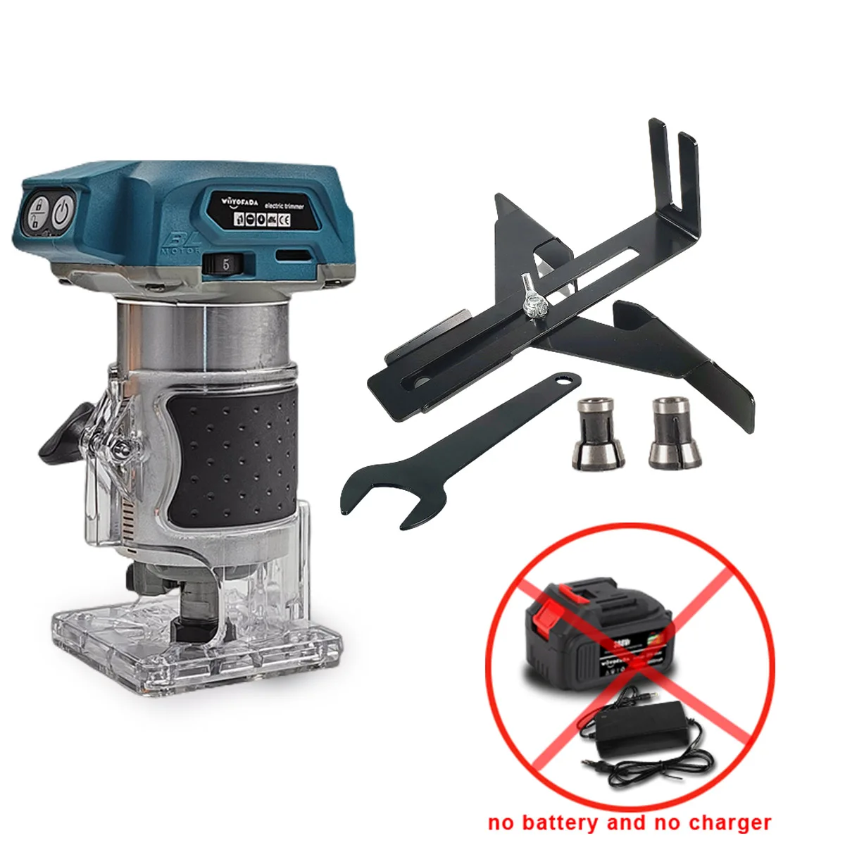 Brushless Electric Trimmer 5-speed Trimming Woodworking Machine Wood Router Milling Engraving Slotting For Makita 18V Battery