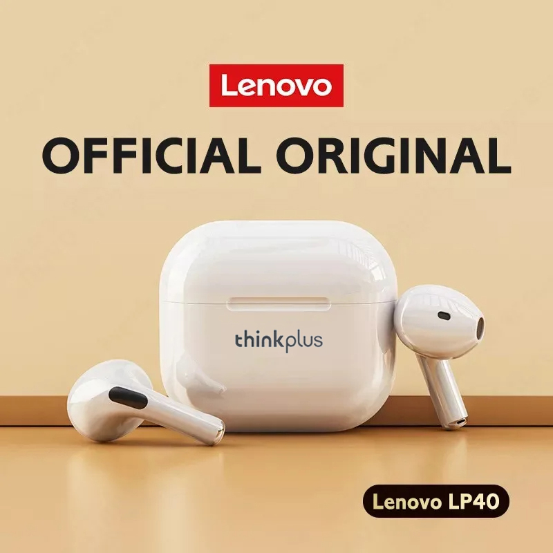 Original Lenovo LP40 Bluetooth 5,0 TWS auriculares inalámbricos diseño de oreja humana auriculares operación Simple auriculares fáciles de agarrar