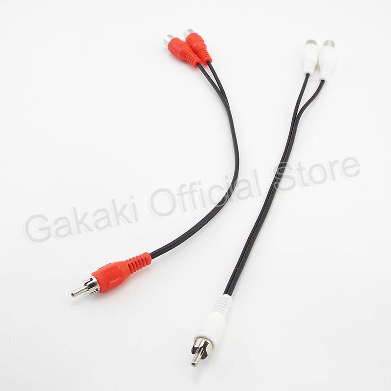 Chia Cổng Cáp Âm Thanh RCA Đực Sang 2 Nữ Cắm RCA Kết Nối Bộ Điều Hợp Dây Dây