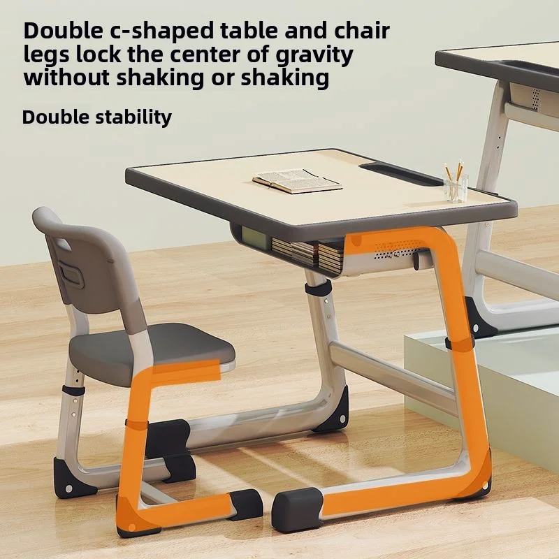 School Desks and Chairs Children's Study Tables Small Household Homework Desks Set Adjustable Primary School Student Tables