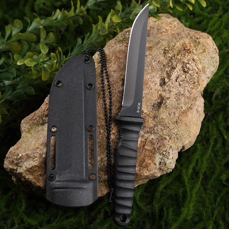Coltello per autodifesa da esterno EDC, coltello salvavita da esterno ad alta durezza, coltello edc da arrampicata in acciaio inossidabile da campeggio