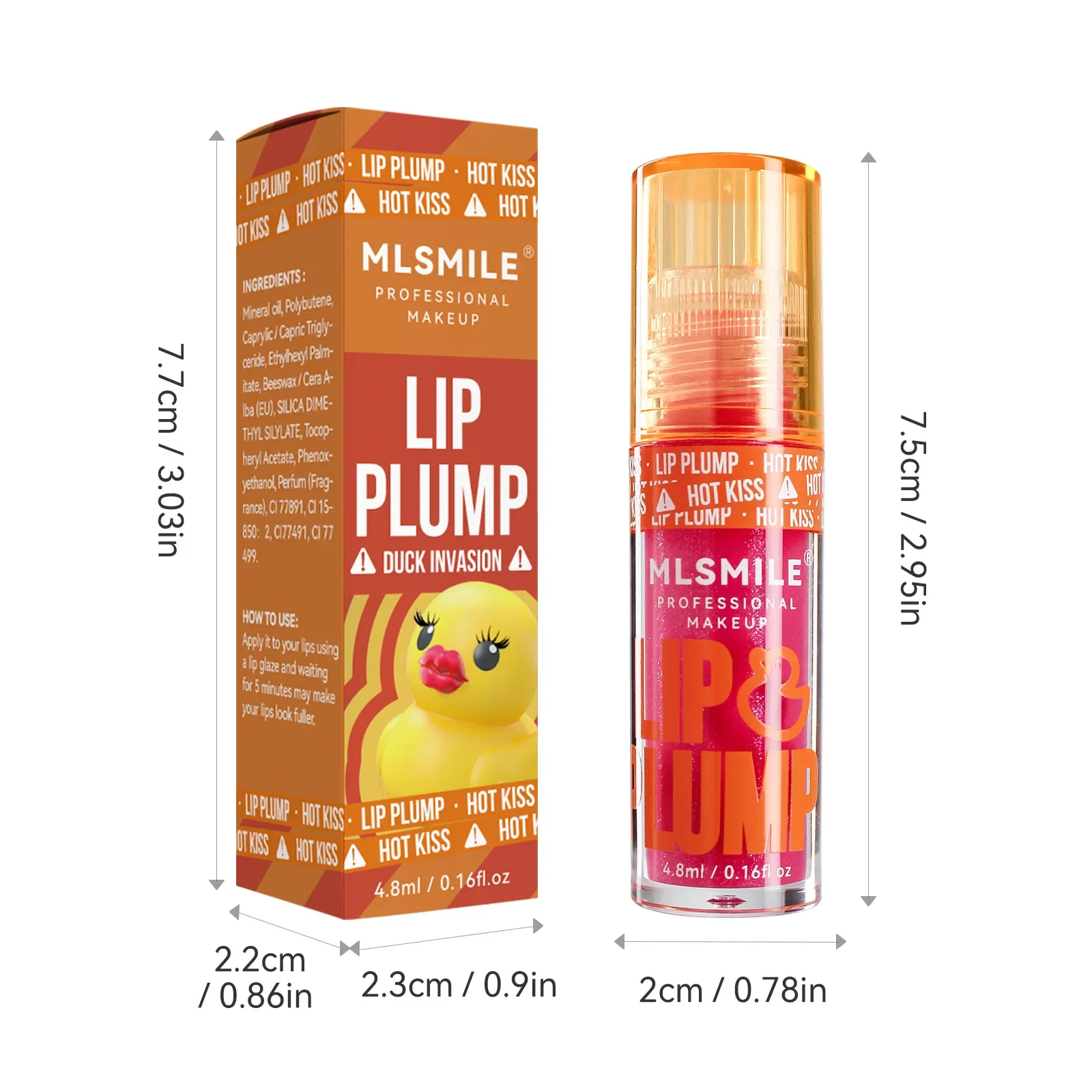 Labbra d'anatra Olio per labbra carnoso Lucidalabbra idratante Specchio Acqua Natura Lucidalabbra a lunga durata Gloss Set di smalti per labbra perlati