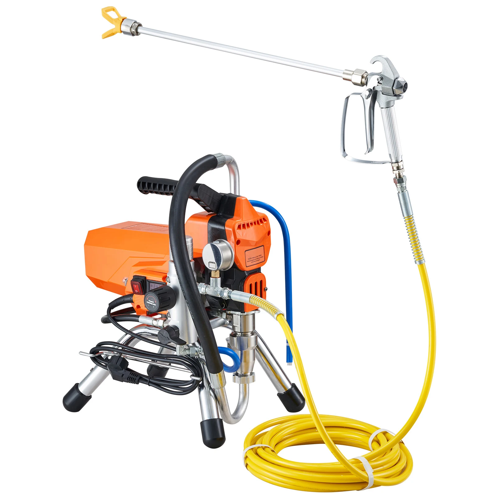 SucceBuy 1500W/1800W 2000W/2200W Pistola de pulverização de tinta de parede mal ventilada de alta pressão Máquina de pulverização de alta pressão