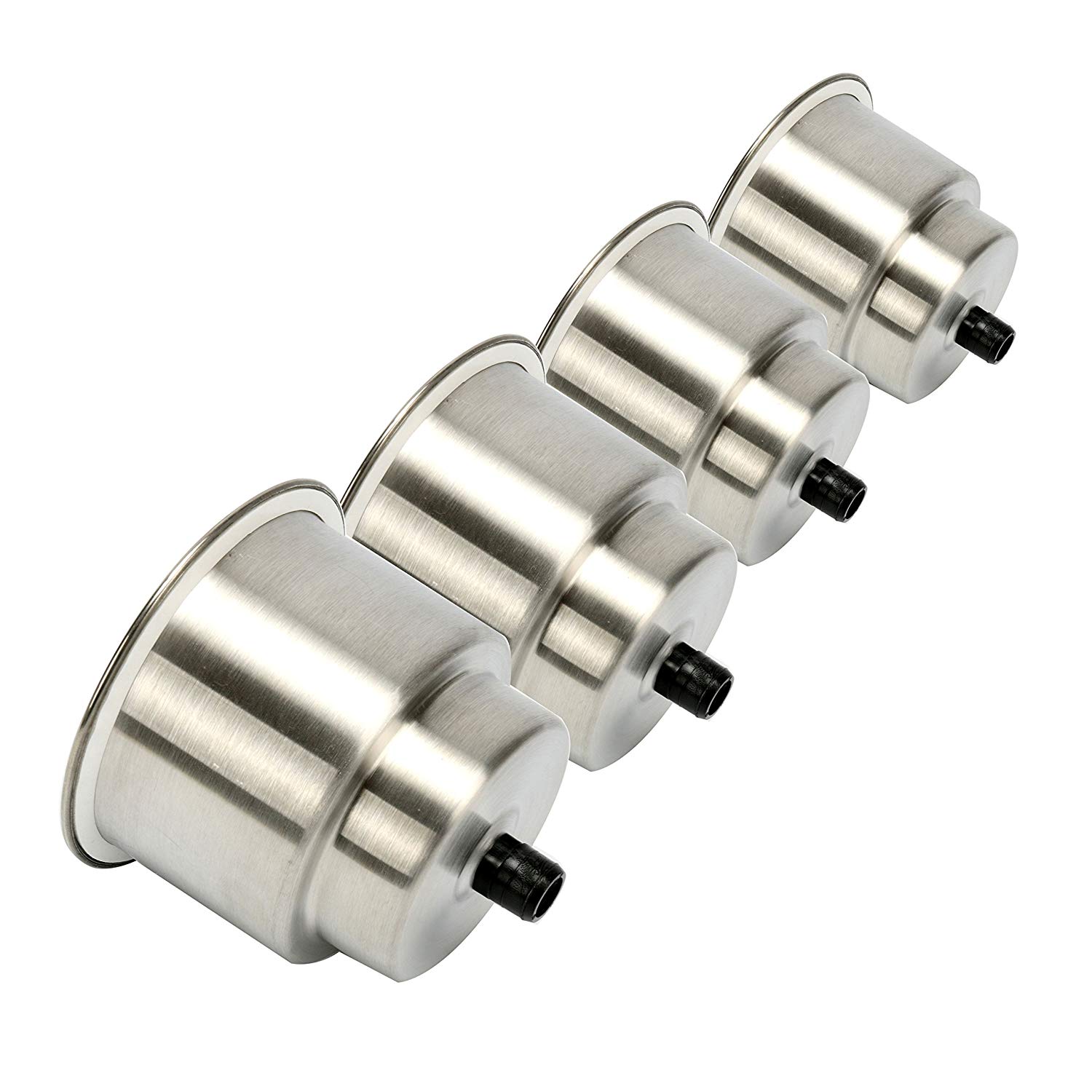 4X Marine Boat Stainless Steel Recessed Cup Shape Drink Holder with Drain Cup Holder