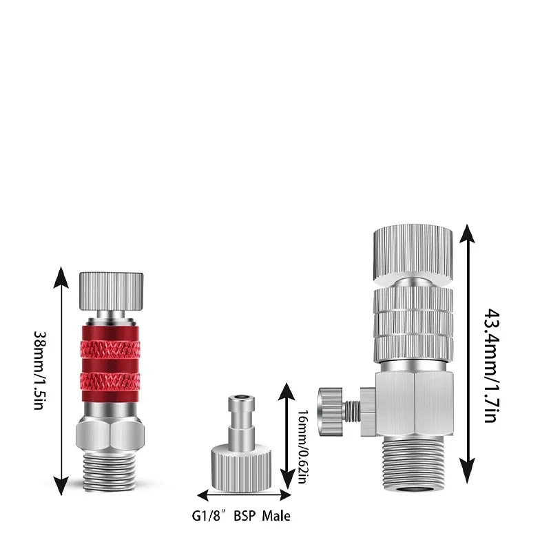 Air Brush Quick Release Coupling  Adapter Airbrush Adjustment Control Valve Quick Disconnect Fit 1/8"Tool for Airbrush Sprayer