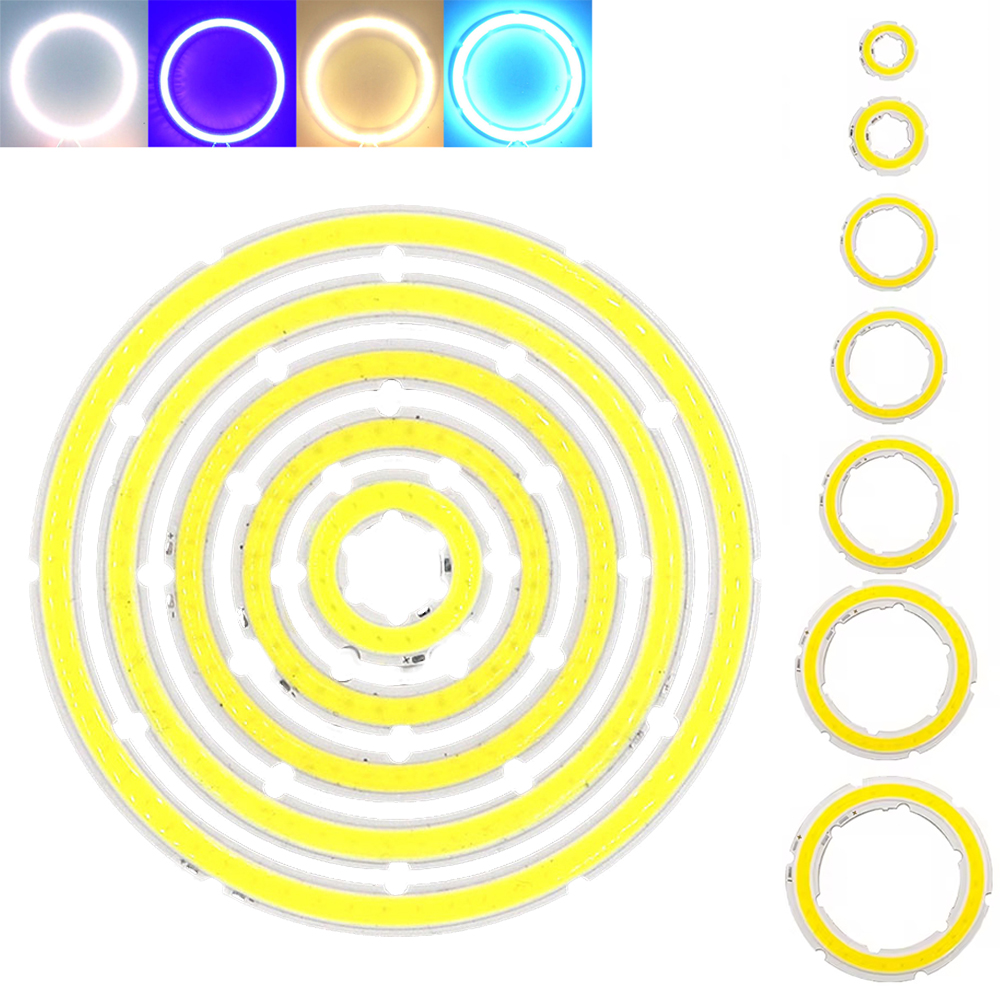 Kreis Annular COB LED Angel Eye Chips DC12V 25mm-110mm Ring Form LED Lichtquelle 120° Beleuchtung Warmes kühles Weiß für DIY Lampe