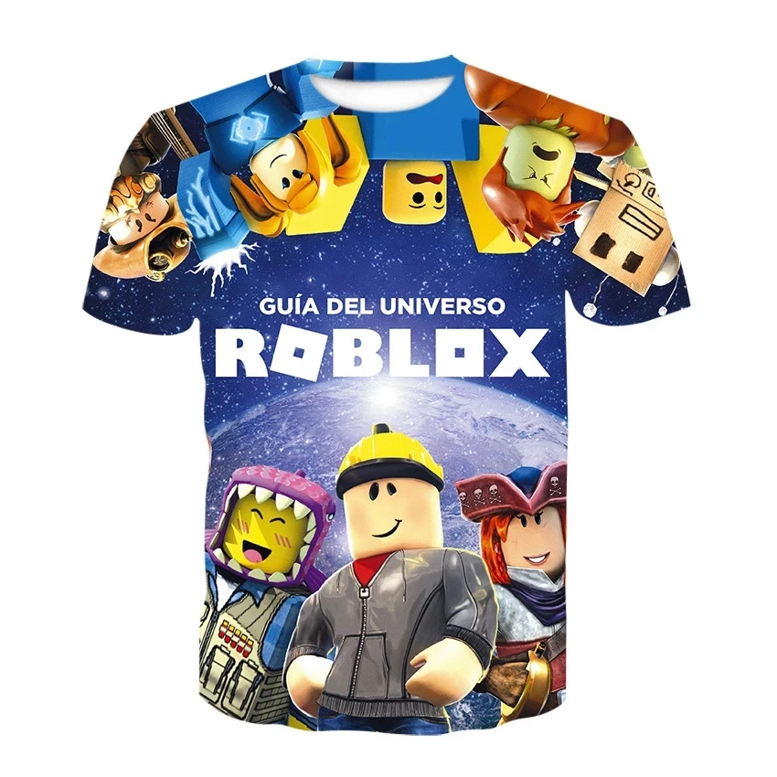 2023 Roblox 子供 Tシャツボーイズゲームスポーツ Tシャツ子供の漫画半袖トップ 3D 印刷カジュアルストリート原宿服