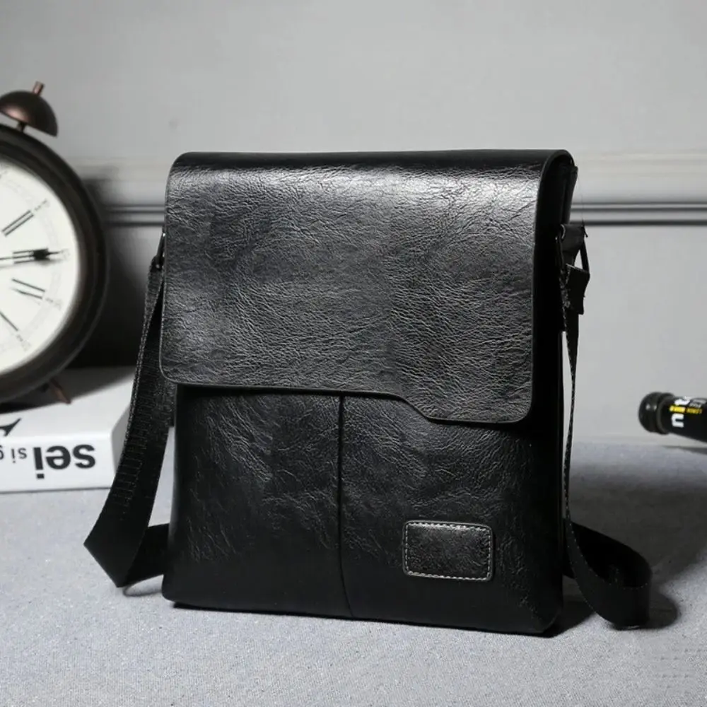 2024 Casual Man Messenger Bag Vintage o dużej pojemności Pu skórzane torby na ramię męska torebka teczka biznesowa torba na ramię