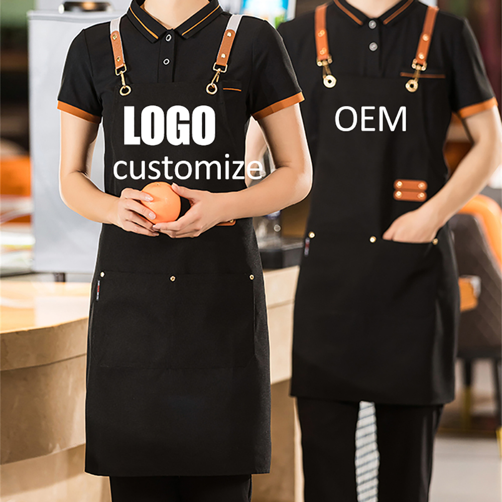 Apron Custom Logo Fee For Print Logo Kitchen Apron Chef Work BBQ Restaurant Bar Coffee Hairdresser Pet Shop Cloak Waiter Bib