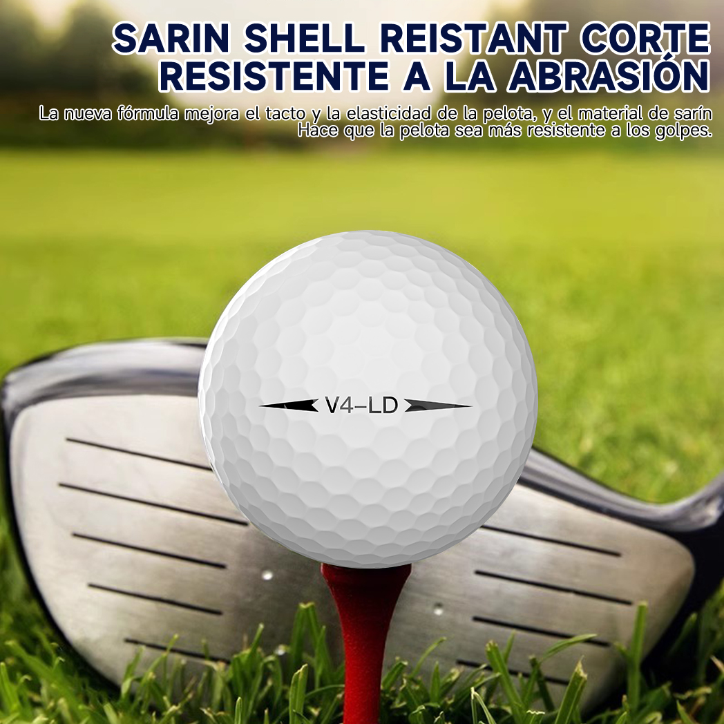 Pelotas de golf Caiton Pro - 4 capas, DuPont Surlyn, agrega 30 yardas, rendimiento en torneos, excelente sensación (paquete de 12/6/3)