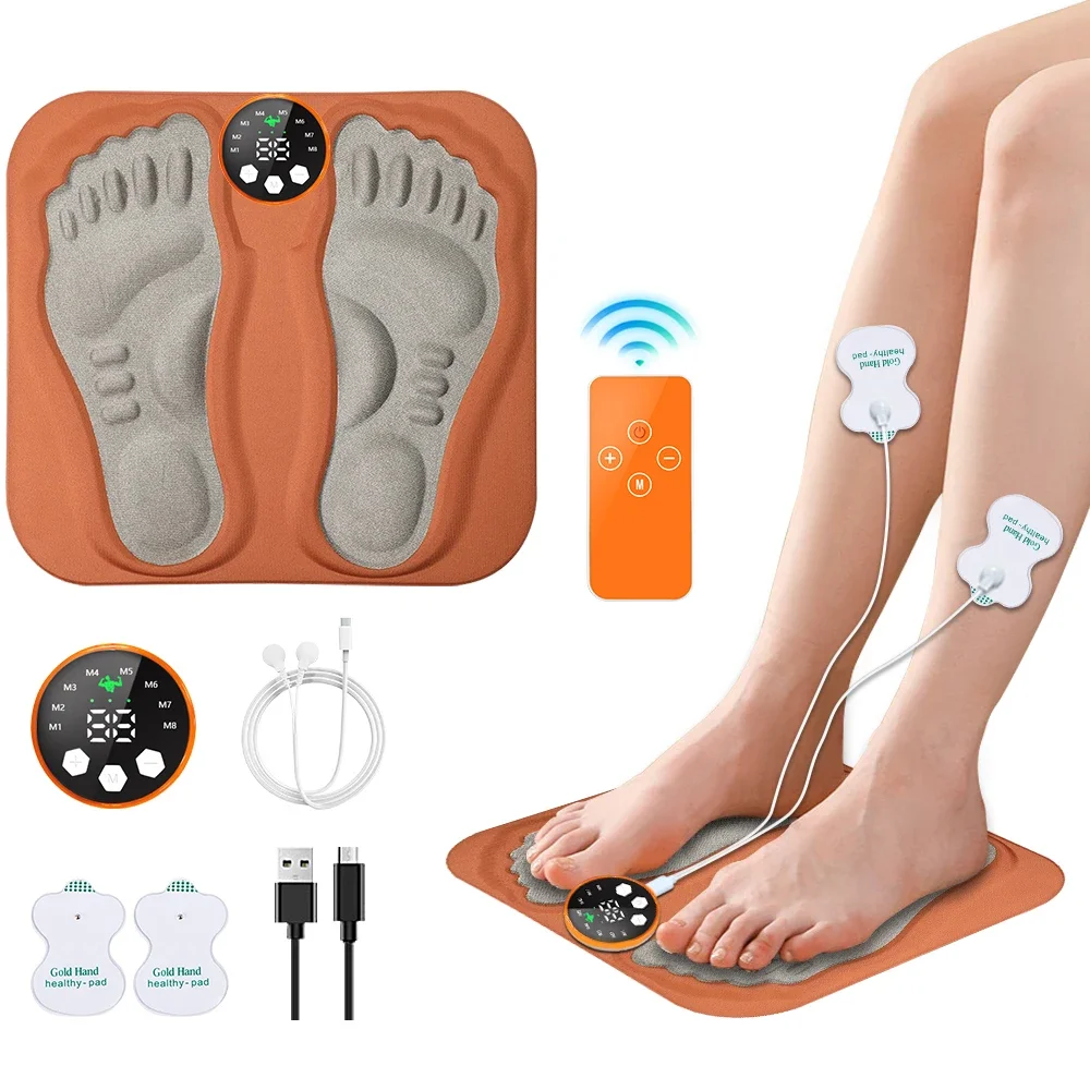 F Fernbedienungs-Fußmassagegerät, 3D-Smart-Fußmassagepad, R8-Modi, 29 Stufen, Fußentspannung der Muskeln, schlanke Beine, Fußmassagepad