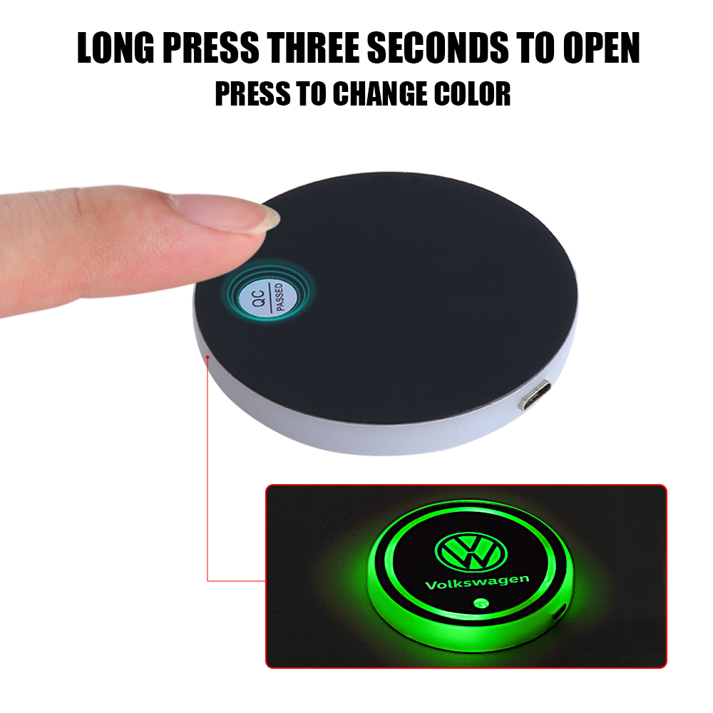 Posavasos luminosos para coche, soporte para taza de agua, estilo automático para VW GTI Jetta Golf Beetle CC EOS R32 MK4 golf 4 motion MTM, 2 unidades por juego