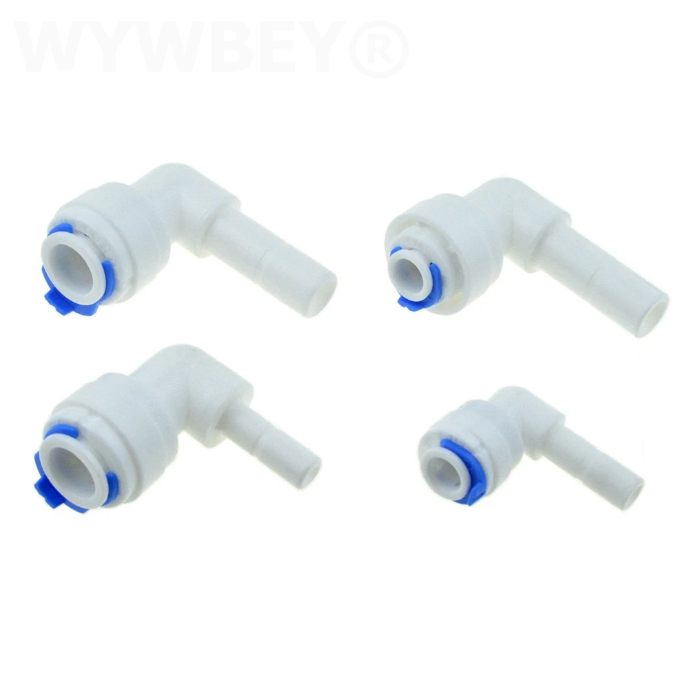 Thẩm Thấu Ngược 1/4 3/8 Ống Kết Nối Khớp Nối Nhanh 1/4 3/8 Thân L Thẳng Tee Nước RO Bể Cá Cảnh Phần Nhựa Đường Ống lắp