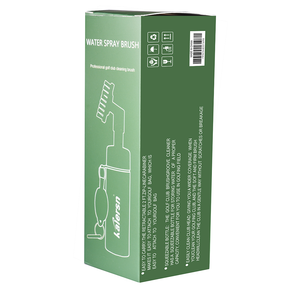 Kaiersn Golf Tragbare Reinigungsbürste, Golfschläger-Rillenbürste mit Push-Typ-Wasserflaschen-Wasserbürste, einfache Reinigung