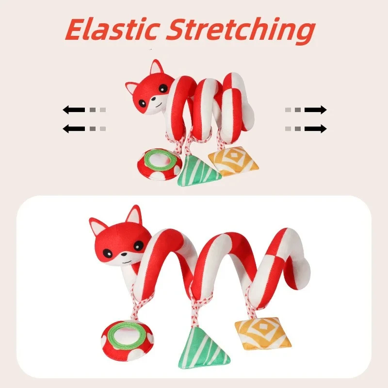 Montessori ของเล่นเด็ก Kawaii Soft Plush ตุ๊กตาสัตว์รถเข็นเด็กจี้ของเล่นสําหรับทารกแรกเกิดเด็กวัยหัดเดินของขวัญวันเกิด