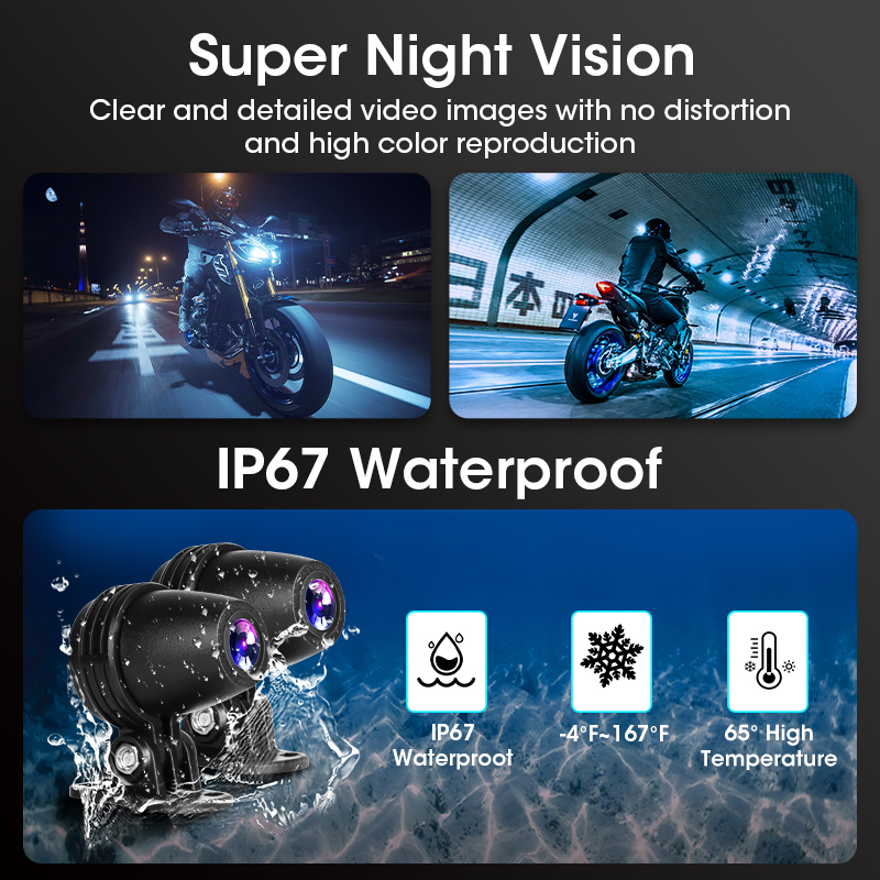 6,86 zoll Motorrad DVR Navigation CarPlay Kamera Linux IP67 Wasserdicht Dual Bluetooth Für Moto bildschirm Drahtlose Android Auto