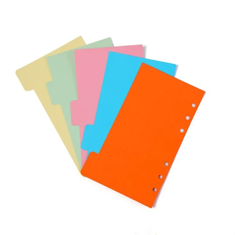 5Pcs/set A5 A6 Binder Index Dividers Index Page for Loose-leaf Notebook Scrapbook Diary Stationery School Office Supplies