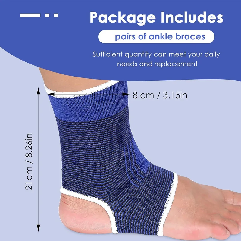 1Pair Elasticated Knee Blue Knee Pads Knee Support Brace Leg Arthritis Injury GYM Sleeve Elasticated Bandage Ankle Brace Support