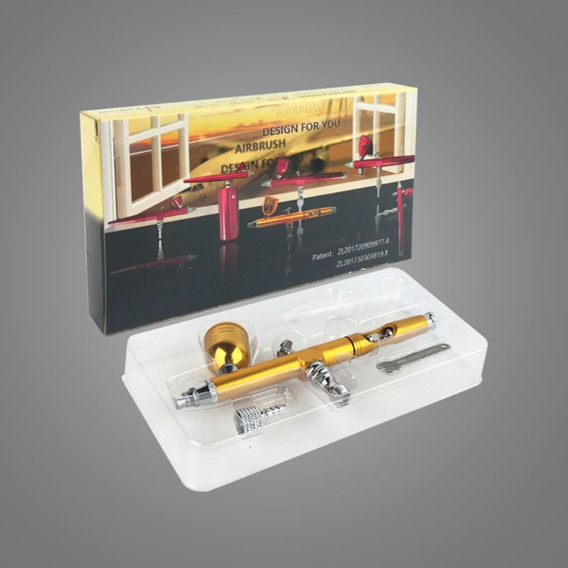 Tác Động Kép Trọng Lực 0.3Mm Vòi Xịt Bình Bơm Phun Trang Trí Bánh Sơn Móng Tay Nghệ Thuật M4YD