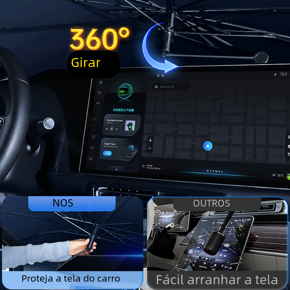 Pára-sol do carro pára-brisa guarda-sol dianteiro sombra dobrável proteção de verão assento de carro isolamento térmico acessórios do carro