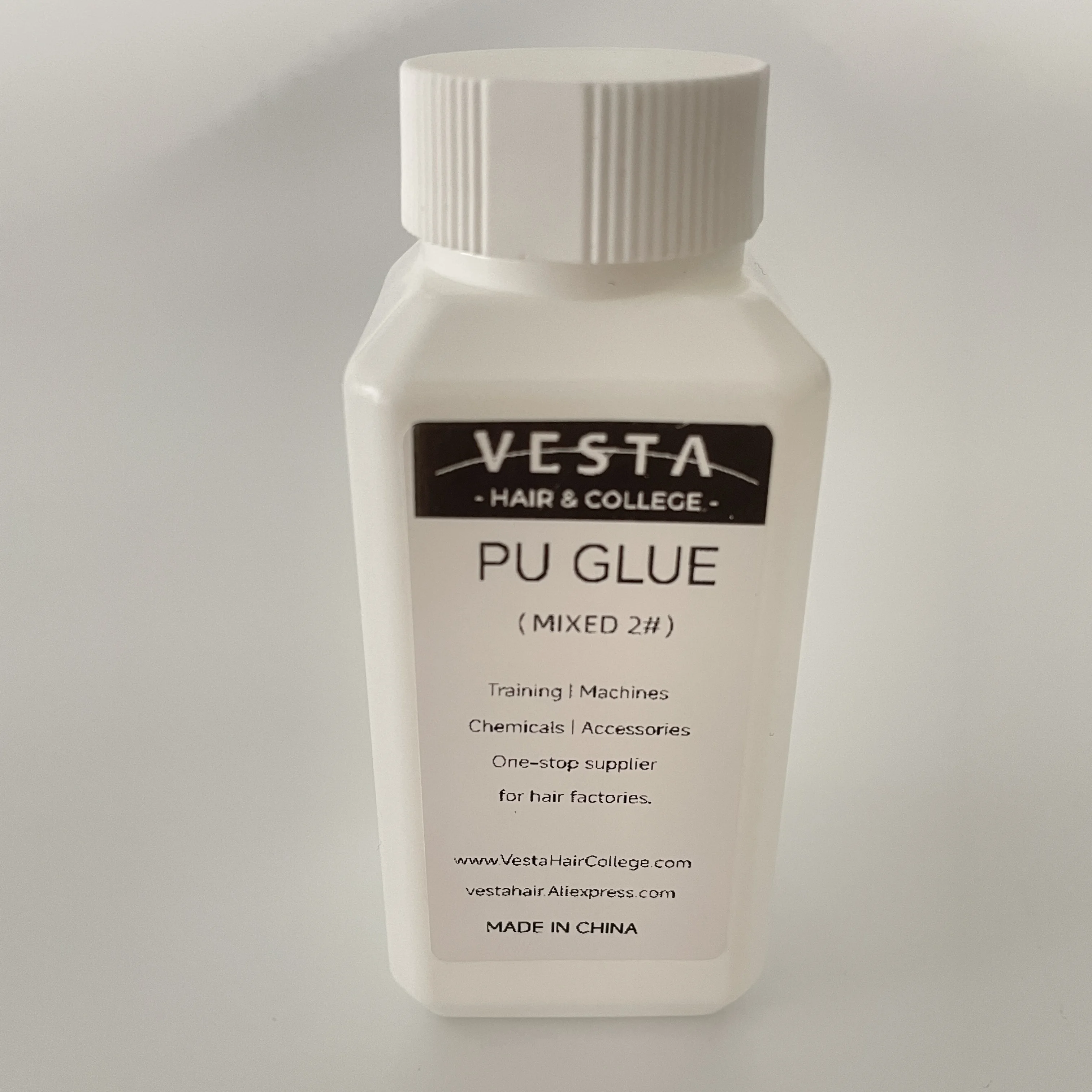 Mini botella de pegamento de Pu mezclado listo para hacer cinta, extensión de cabello, Topper de tupé