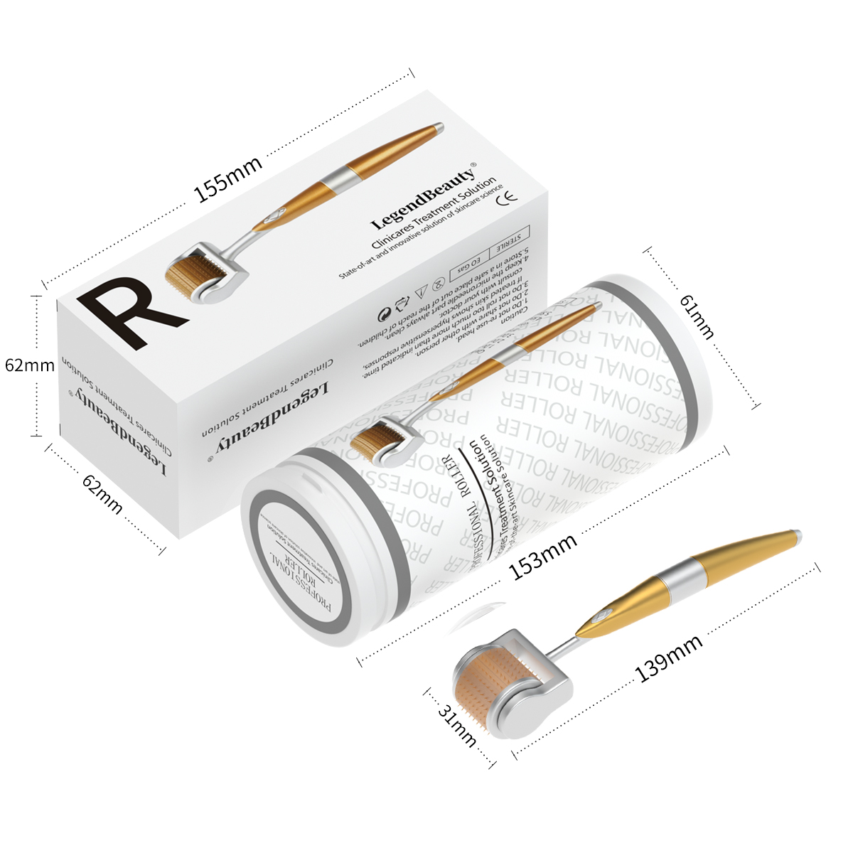 Titanium Microneedle Derma Roller 192 huidverzorgingstool