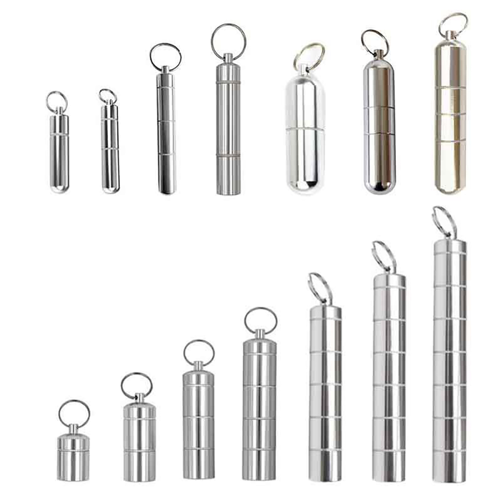 Silberne Zigarrenbox aus Aluminiumlegierung, Tabakzubehör, Geschenk für Herren, Gadgets, wasserdichte Zigarettenetui, Pille, Zahnstocherkapsel