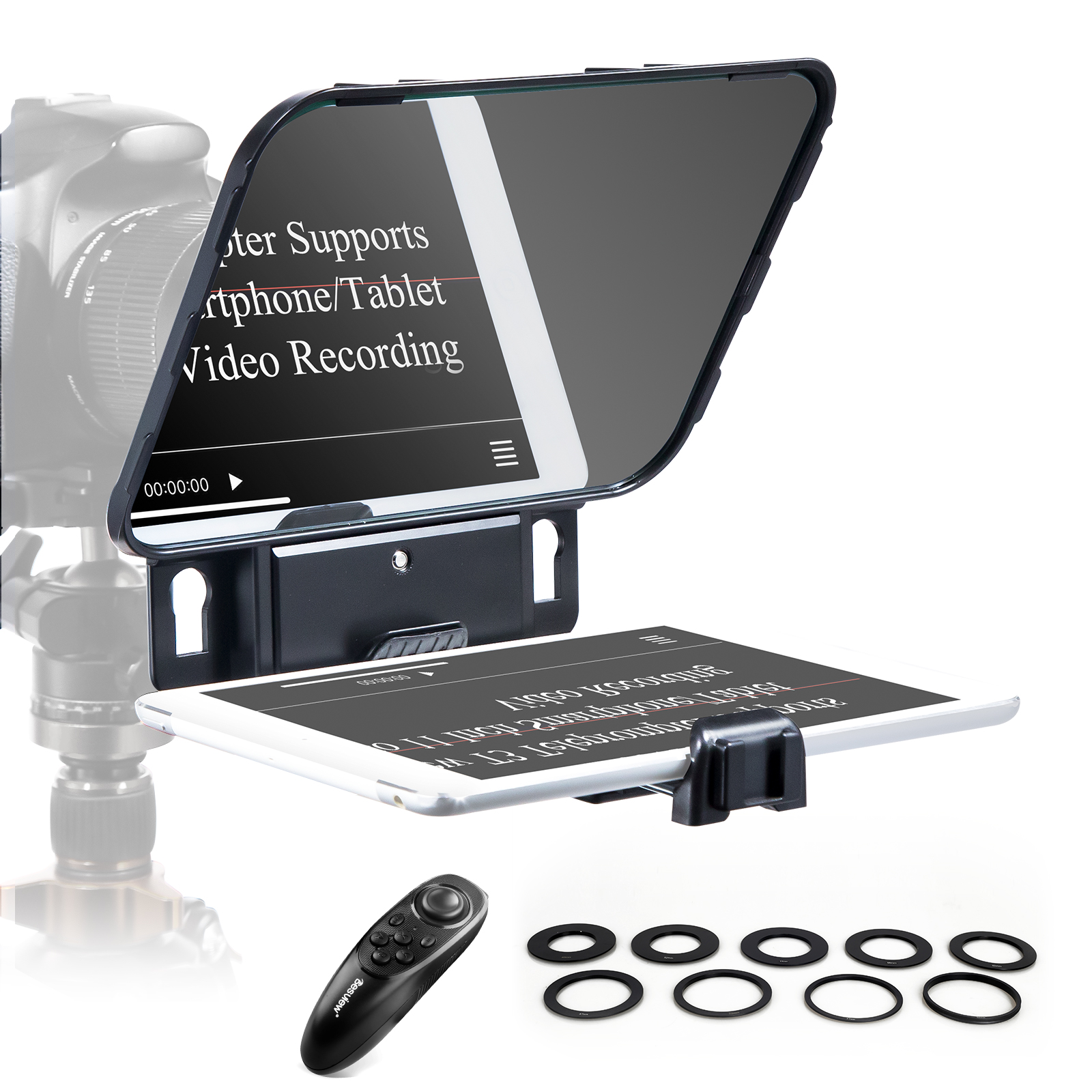 visualização do anel de teleprompter