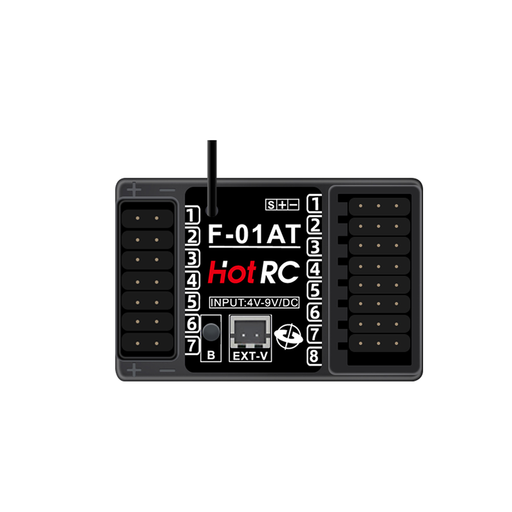 Receptor HotRC 4/5/6/8CH RC 2,4 GHz con giroscopio para CT-4A CT-6A CT-8A HT-6A HT-8A DS600