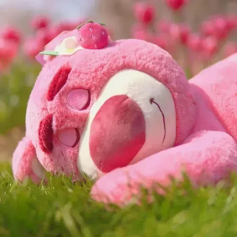 MINISO Toy StoryLotso หมีน่ารักสตรอเบอร์รี่โซฟาหมอน Plush ตุ๊กตาของเล่นเด็กสาวเพื่อนเทศกาลของขวัญวันเกิด 50 ซม.