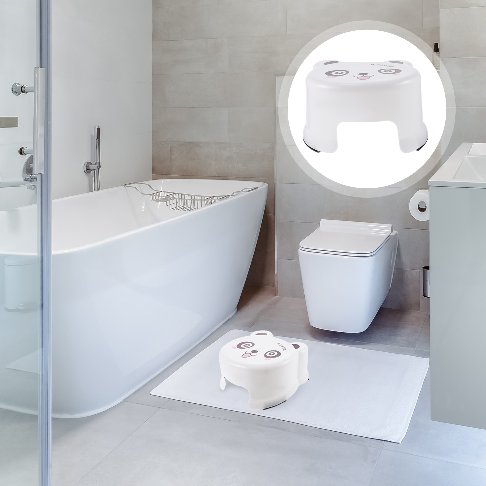 Taburete de plástico de dibujos animados para niños pequeños, taburetes de aprendizaje para pies, Color brillante