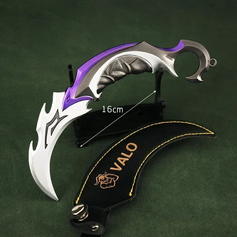 16 ซม.Valorant เกมอุปกรณ์ต่อพ่วงอาวุธรุ่น Karambit Uncut Balisong ของเล่นดาบคอสเพลย์โลหะของขวัญคอลเลกชันเด็กเครื่องประดับ