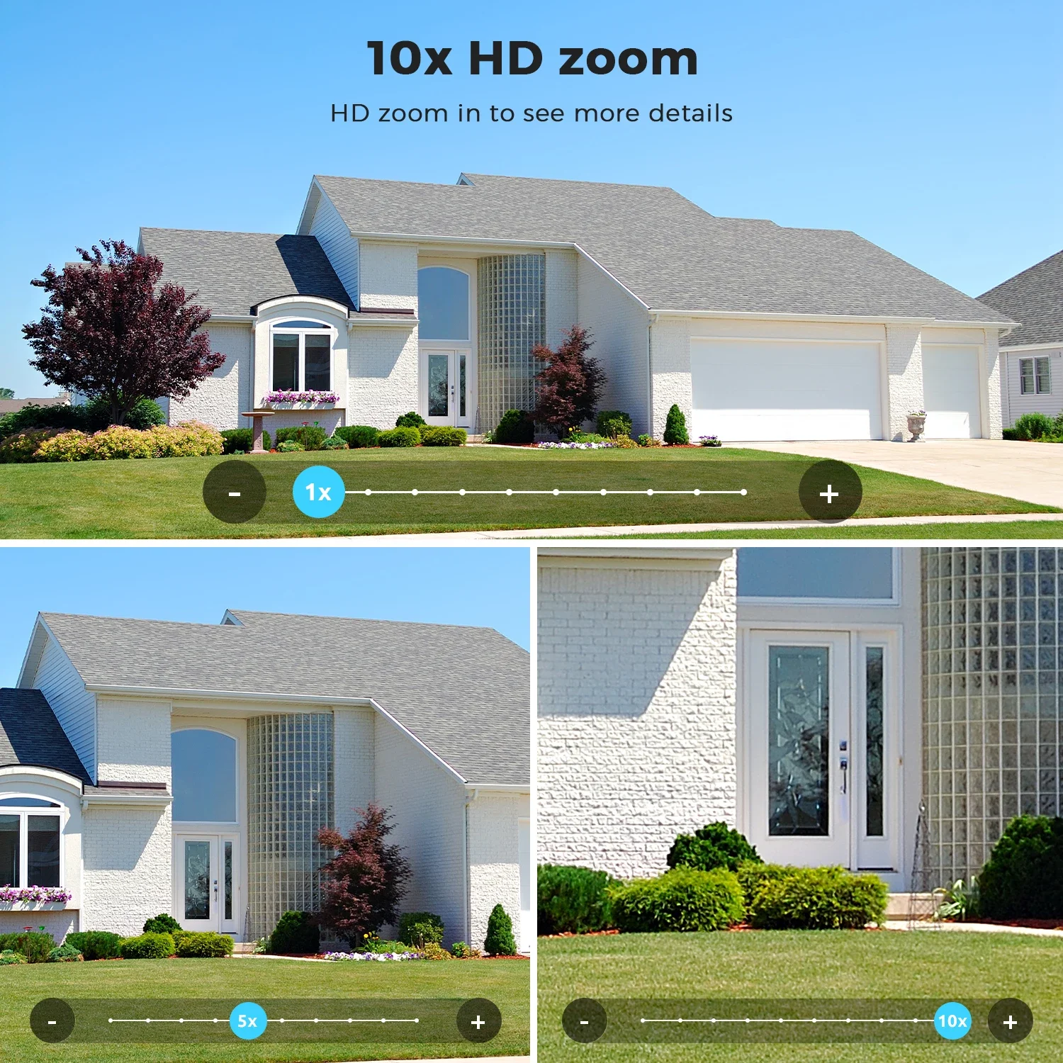 20MP 10K Wifi IP Camera Outdoor Four Lens Four Screens 10X Zoom Surveillance Camera Human Detection Tracking CCTV Security CAM